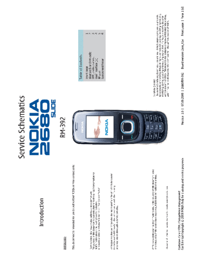 NOKIA 2680s RM392 schematics v1 0  NOKIA Mobile Phone Nokia_2680 2680s_RM392_schematics_v1_0.pdf