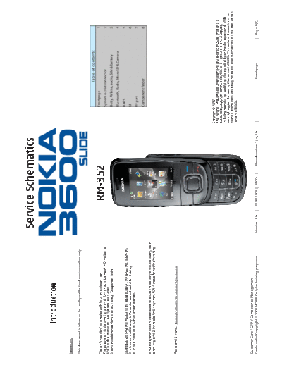 NOKIA 3600s RM352 schematics v1 0  NOKIA Mobile Phone Nokia_3600slide 3600s_RM352_schematics_v1_0.pdf