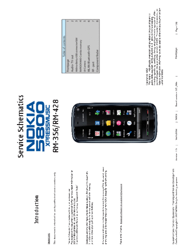 NOKIA 5800x RM-356 RM-428 schematics v1 0  NOKIA Mobile Phone Nokia_5800ExpressMusic 5800x_RM-356_RM-428_schematics_v1_0.pdf