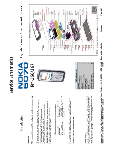 NOKIA 6070 RM-166 RM-167 schematics V1 0  NOKIA Mobile Phone Nokia_6070 6070_RM-166_RM-167_schematics_V1_0.pdf