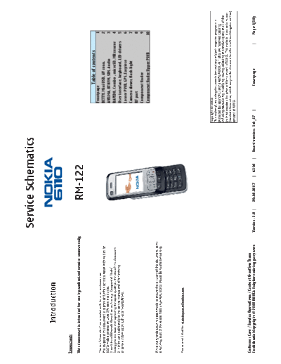 NOKIA 6110 RM-122 schematics V1 0  NOKIA Mobile Phone Nokia_6110slide 6110_RM-122_schematics_V1_0.pdf