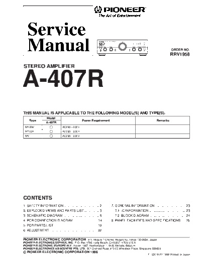 Pioneer A-407R  Pioneer A A-407R A-407R.pdf