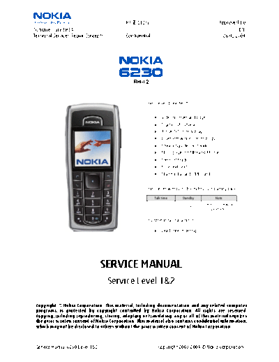 NOKIA sm 6230 RH 12 level1 2 v1  NOKIA Mobile Phone Nokia_6230 sm_6230_RH_12_level1_2_v1.pdf
