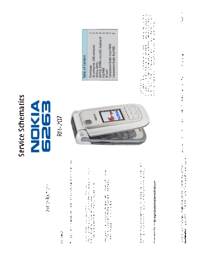 NOKIA 6263 RM-207 schematics  NOKIA Mobile Phone Nokia_6263 6263_RM-207_schematics.pdf