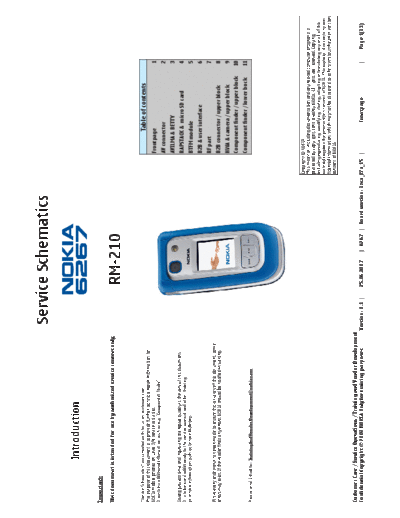 NOKIA 6267 RM-210 schematics v1 0  NOKIA Mobile Phone Nokia_6267 6267_RM-210_schematics_v1_0.pdf