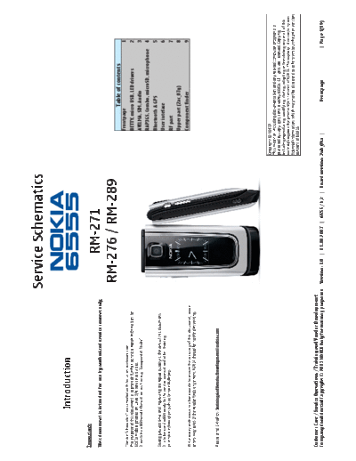 NOKIA 6555 RM-271 RM-276 RM-289 schematics 1 0  NOKIA Mobile Phone Nokia_6555 6555_RM-271_RM-276_RM-289_schematics_1_0.pdf