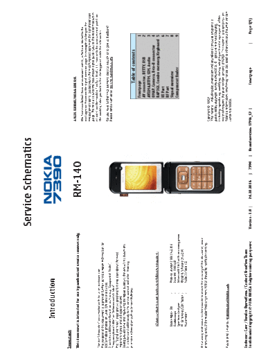 NOKIA 7390 rm-140 schematics 1 0  NOKIA Mobile Phone Nokia_7390 7390_rm-140_schematics_1_0.pdf