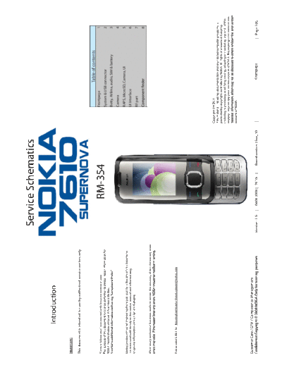 NOKIA 7610s RM-354 schematics v1 0  NOKIA Mobile Phone Nokia_7610supernova 7610s_RM-354_schematics_v1_0.pdf