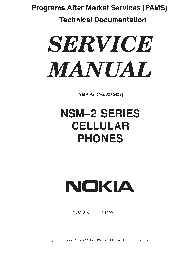 NOKIA 01FRONT  NOKIA Mobile Phone Nokia_8850 01FRONT.PDF
