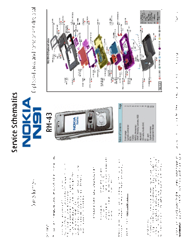 NOKIA N91 RM43 schematics  NOKIA Mobile Phone Nokia_N91 N91_RM43_schematics.pdf