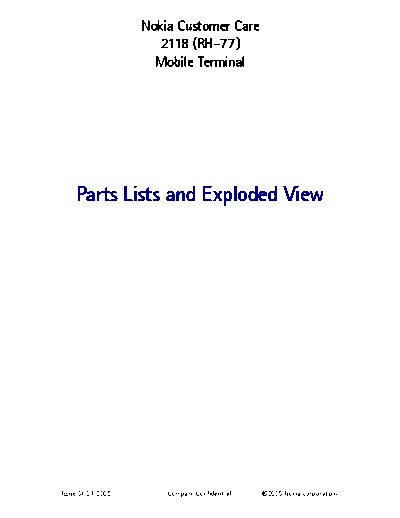 NOKIA 03rh77parts  NOKIA Mobile Phone 2118 03rh77parts.pdf