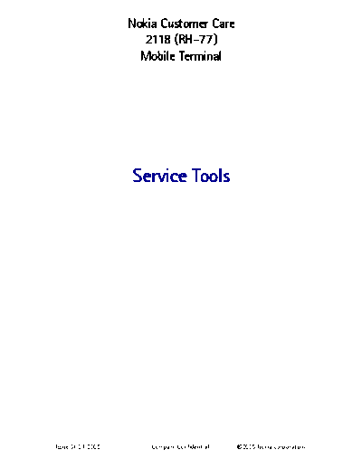 NOKIA 05rh77servtools  NOKIA Mobile Phone 2118 05rh77servtools.pdf
