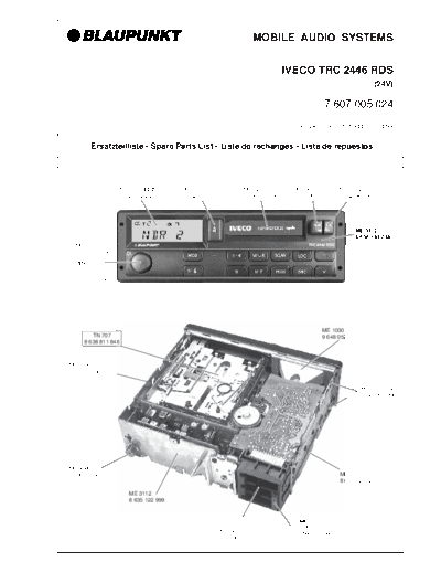 Blaupunkt trc2446rds  Blaupunkt Car Audio trc2446rds.pdf