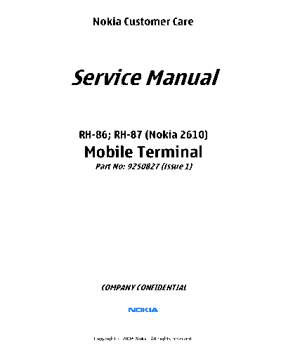 NOKIA 2610 RH-86 87 Issue 1  NOKIA Mobile Phone 2610-2626 2610_RH-86_87_Issue_1.pdf