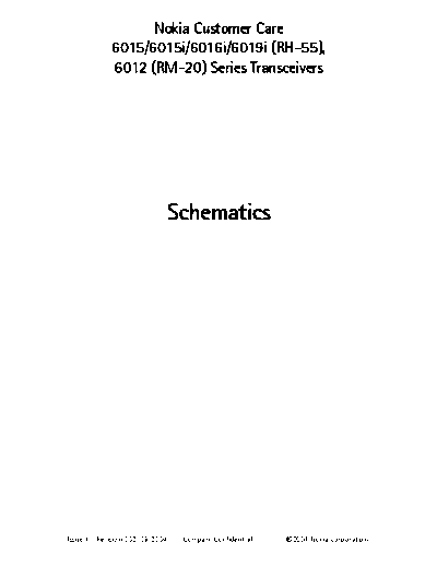 NOKIA 110RH55Schematics  NOKIA Mobile Phone 6015 110RH55Schematics.pdf