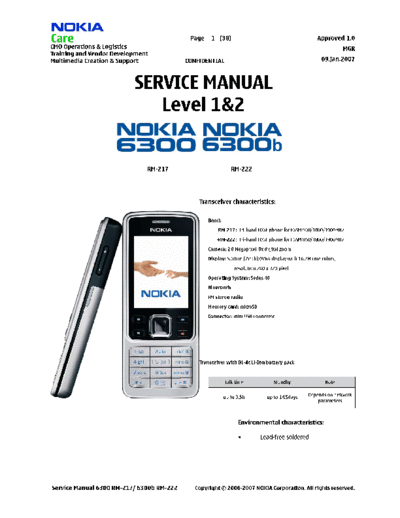 NOKIA 6300 6300b RM-217 222 SM Level 1 2  NOKIA Mobile Phone 6300 6300_6300b_RM-217_222_SM_Level_1_2.pdf