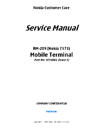 NOKIA RM-209 SM  Issue1  NOKIA Mobile Phone 7373 RM-209_SM_ Issue1.pdf