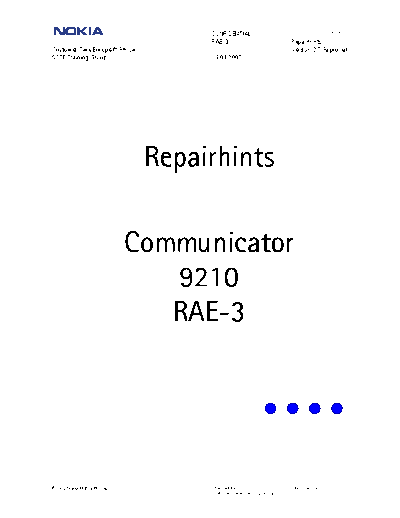 NOKIA rae 3 repair V2 0  NOKIA Mobile Phone 9210 rae_3_repair_V2_0.pdf