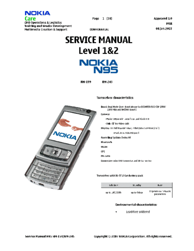 NOKIA N95 RM-159 RM-245 SM Level 1 2  NOKIA Mobile Phone N95 N95_RM-159_RM-245_SM_Level_1_2.pdf