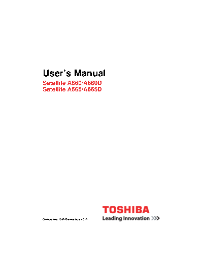 TOSHIBA satellite A660 A660D A665 A665D UM  TOSHIBA Laptop Satellite satellite A660_A660D_A665_A665D UM.pdf
