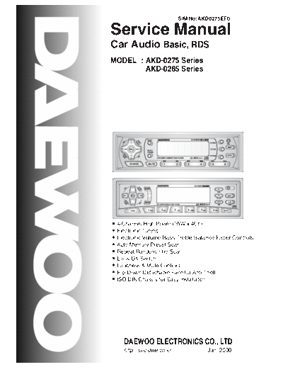 Daewoo AKD-0275 & 0285  Daewoo AKD AKD-0275 & 0285 AKD-0275 & 0285.pdf