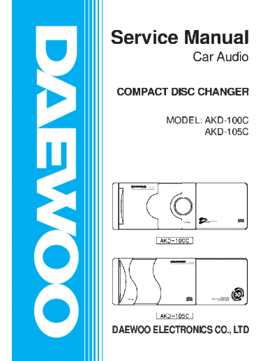 Daewoo AKD-100C & 105C  Daewoo AKD AKD-100C & 105C AKD-100C & 105C.pdf
