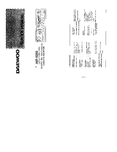 Daewoo AKF-9255  Daewoo AKF AKF-9255 AKF-9255.PDF