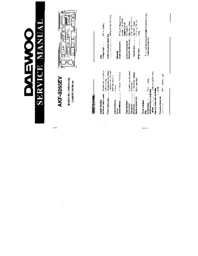 Daewoo AKF-9265EV  Daewoo AKF AKF-9265EV AKF-9265EV.PDF