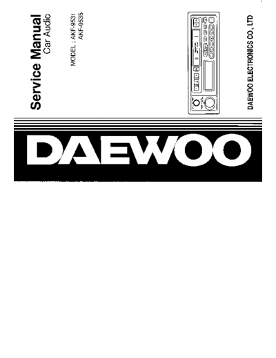 Daewoo AKF-9531 & 9535  Daewoo AKF AKF-9531 & 9535 AKF-9531 & 9535.PDF