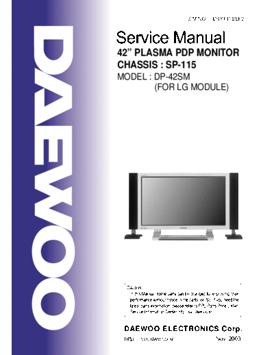 Daewoo DP-42SM v2  Daewoo DP DP-42SM DP-42SM v2.pdf