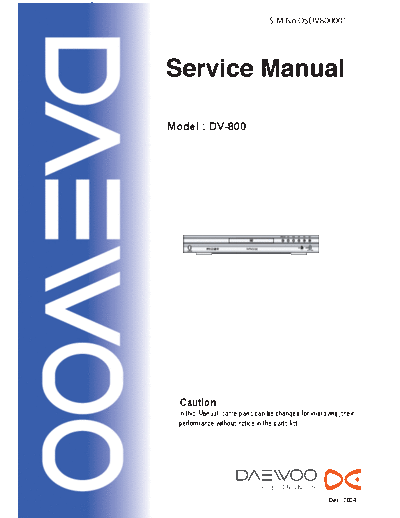 Daewoo DV-800  Daewoo DV DV-800 DV-800.PDF