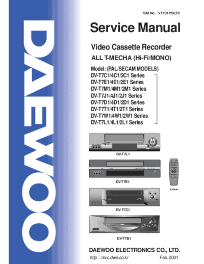 Daewoo DV-T7C1 & T7E1 & T7M1  Daewoo DV DV-T7C1 & T7E1 & T7M1 DV-T7C1 & T7E1 & T7M1.pdf