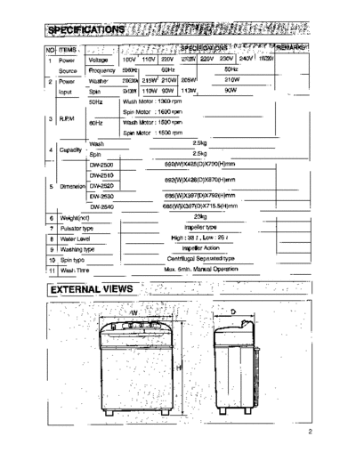 Daewoo DW-2500 & 2510  Daewoo DW DW-2500 & 2510 DW-2500 & 2510.pdf