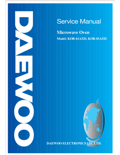 Daewoo KOR-61A52S & 81A52S  Daewoo KOR KOR-61A52S & 81A52S KOR-61A52S & 81A52S.pdf