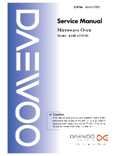 Daewoo KOR-63M51D  Daewoo KOR KOR-63M51D KOR-63M51D.pdf