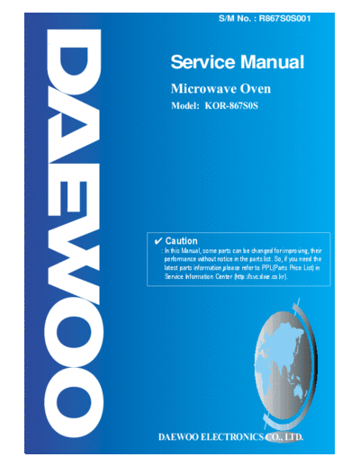 Daewoo KOR-867S0S  Daewoo KOR KOR-867S0S KOR-867S0S.pdf