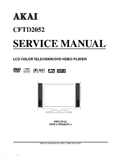 Akai CFT-D2052  Akai CFT CFT-D2052 CFT-D2052.pdf