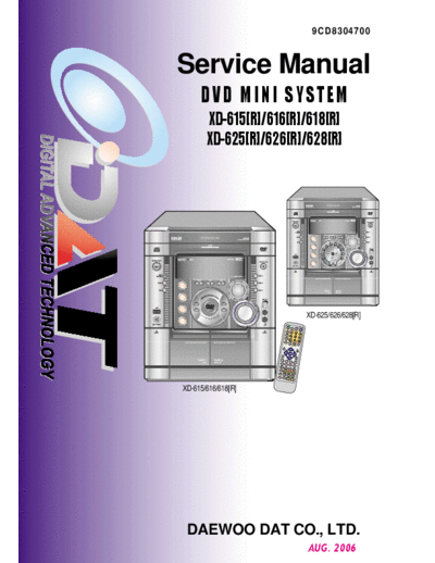 Daewoo XD-615 & 616 & 618 & 625 & 626 & 628  Daewoo XD XD-615 & 616 & 618 & 625 & 626 & 628 XD-615 & 616 & 618 & 625 & 626 & 628.pdf
