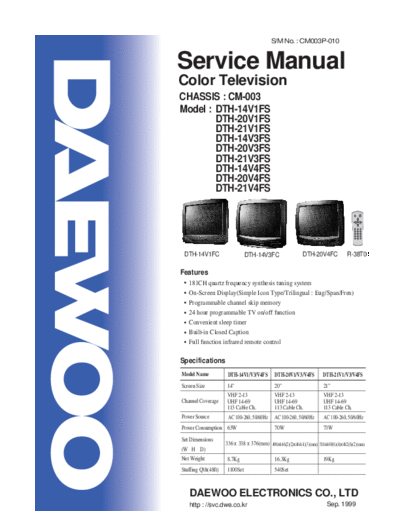 Daewoo CM-003  Daewoo hassis CM CM-003 CM-003.pdf