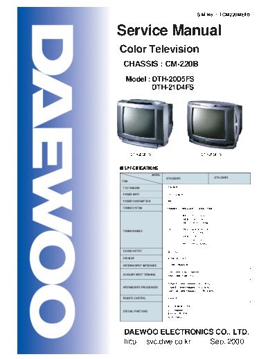 Daewoo CM-220B  Daewoo hassis CM CM-220B CM-220B.pdf