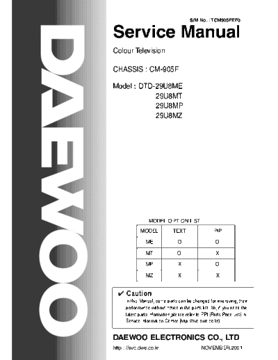 Daewoo CM-905F  Daewoo hassis CM CM-905F CM-905F.pdf