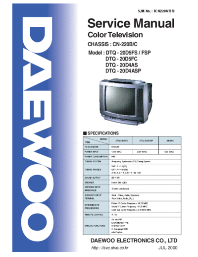 Daewoo CN-220B & C  Daewoo hassis CN CN-220B & C CN-220B & C.pdf