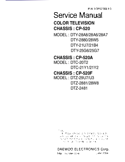 Daewoo CP-520 & 520A & 520F  Daewoo hassis CP CP-520 & 520A & 520F CP-520 & 520A & 520F.pdf