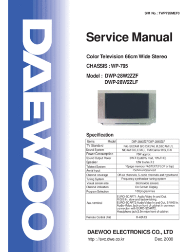 Daewoo WP-795  Daewoo hassis WP WP-795 WP-795.pdf