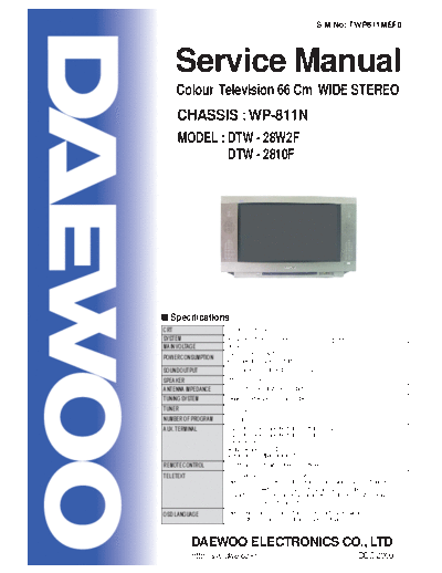 Daewoo WP-811N  Daewoo hassis WP WP-811N WP-811N.pdf