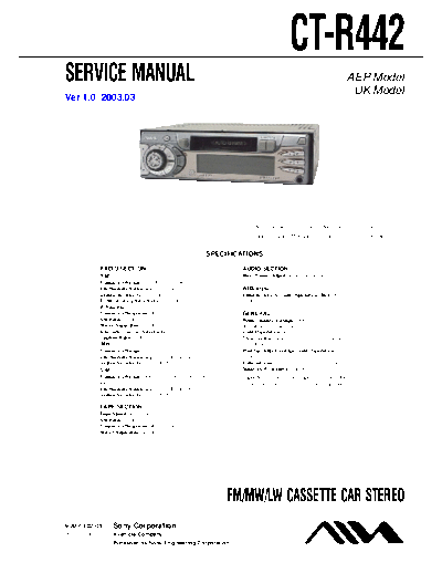 AIWA CT-R442  AIWA Car Audio CT-R442.pdf