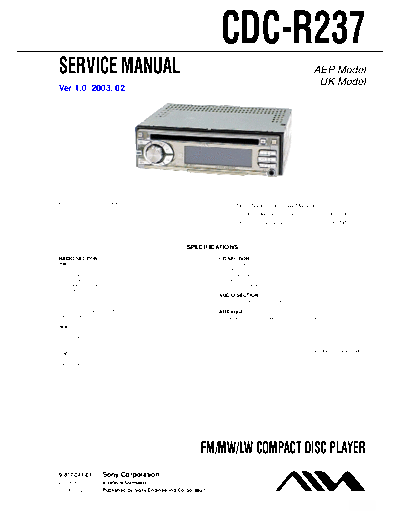 AIWA CDC-R237  AIWA Car Audio CDC-R237.pdf