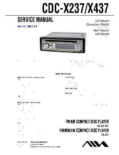 AIWA CDC-X237 X437  AIWA Car Audio CDC-X237_X437.pdf