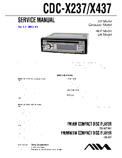 AIWA CDC-X237 437  AIWA   Aiwa CDC-X237 & 437 CDC-X237_437.pdf