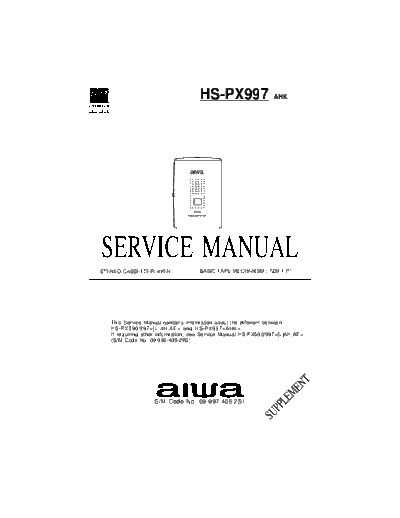 AIWA 09-997-405-2S1  AIWA     Aiwa HS-PX997 09-997-405-2S1.pdf